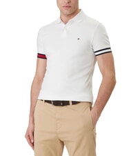 TOMMY HILFIGER TH Koszulka polo bawełniana biały - Polo męskie - 1