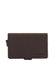 PIQUADRO BLACK SQUARE Etui na karty sk&oacute;rzane CUMOWAĆ - Portfele męskie - 1