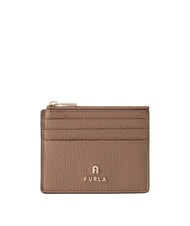 FURLA CAMELIA Płaski sk&oacute;rzany uchwyt na karty toffi - Portfele damskie - 1