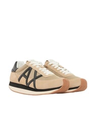 ARMANI EXCHANGE ROYALE SUEDE AIR MESH Sk&oacute;rzane trampki z logo AX - Buty męskie