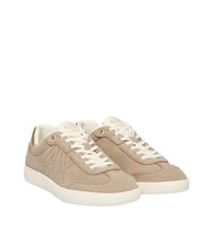 ARMANI EXCHANGE BEA Sk&oacute;rzane trampki piasek+blade złoto - Buty damskie - 1