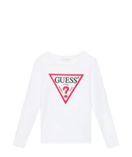 GUESS KIDS Koszulka z długim rękawem i kryształkami - Koszulka dziecięca