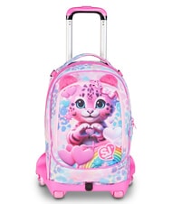 SJGANG HEART BUDDY GIRL Plecak z w&oacute;zkiem, odpinany r&oacute;żowa lalka - Plecaki z w&oacute;zkiem - 1