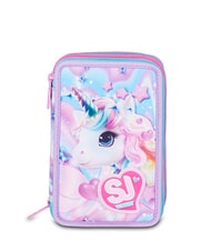 SJGANG GLOW LED UNICORN GIRL Pi&oacute;rnik z zestawem szkolnym miękki liliowy - Pi&oacute;rniki i akcesoria - 1