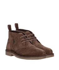 U.S. POLO ASSN. MUST Buty ze sk&oacute;ry zamszowej czekoladowy brąz - Buty męskie - 1