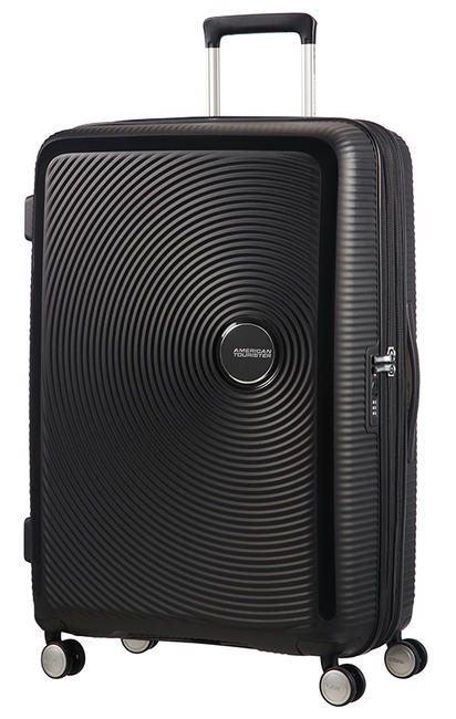 AMERICAN TOURISTER SOUNDBOX Duży, rozszerzalny wózek bas czarny - Wózki twarde