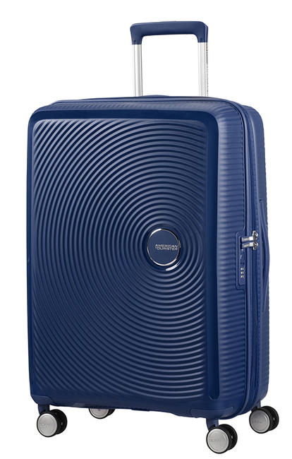 AMERICAN TOURISTER SOUNDBOX SPINNER Wózek średni, rozszerzalny granatowy o północy - Wózki twarde