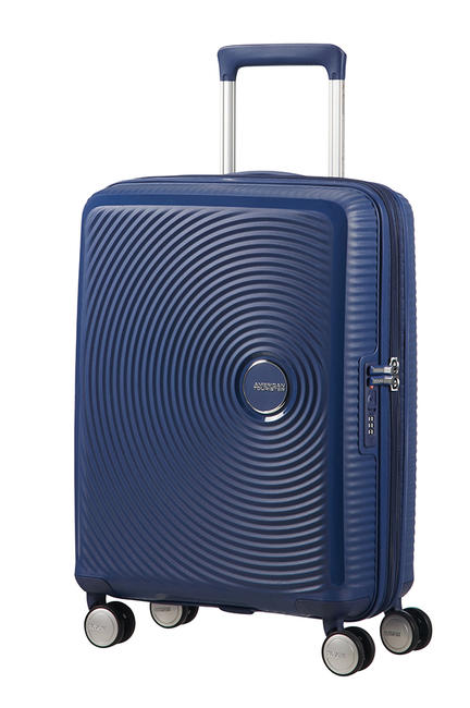 AMERICAN TOURISTER SOUNDBOX Mały wózek rozszerzalny granatowy o północy - Bagaż podręczny