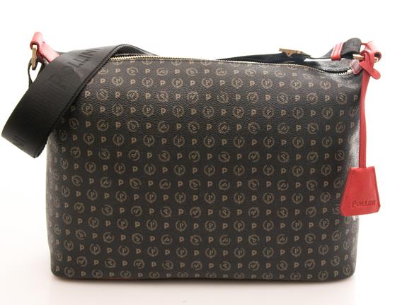 POLLINI Heritage Classic Torba na ramię czarny lakier - Torby damskie