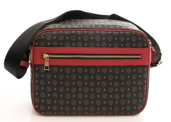 POLLINI Heritage Classic Torba na ramię czarny lakier - Torby damskie