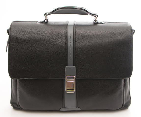 PIQUADRO X1 Teczka na laptopa 15,6" czarny/szary - Teczki robocze