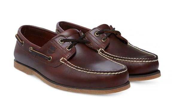 TIMBERLAND Scarpe da barca KLASYCZNY, ze skóry BRĄZOWY - Buty męskie