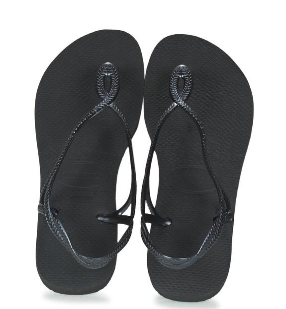 HAVAIANAS LUNA klasyczne klapki CZARNY - Buty damskie