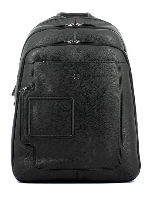 PIQUADRO Zaino VIBE out line, skórzany, uchwyt na notebooka do 13" Czarny - Plecaki na laptopa do pracy