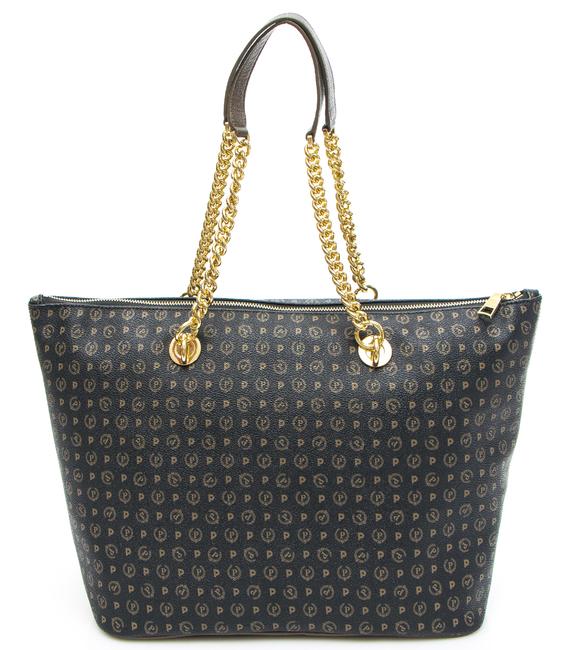 POLLINI HERITAGE Torba na ramię, wymienne uchwyty czarny brąz - Torby damskie