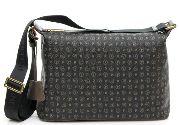 POLLINI Heritage Classic Torba na ramię czarny brąz - Torby damskie