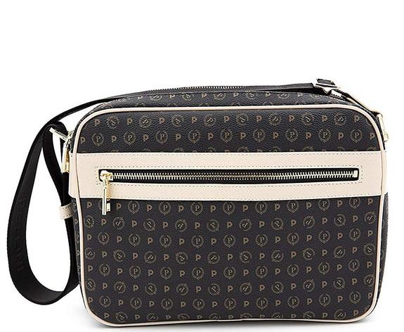 POLLINI Heritage Classic Torba na ramię czarny/kość słoniowa - Torby damskie