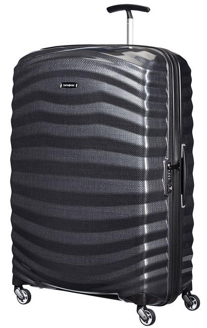 SAMSONITE LITE-SHOCK Bardzo duży, ultralekki wózek CZARNY - Wózki twarde