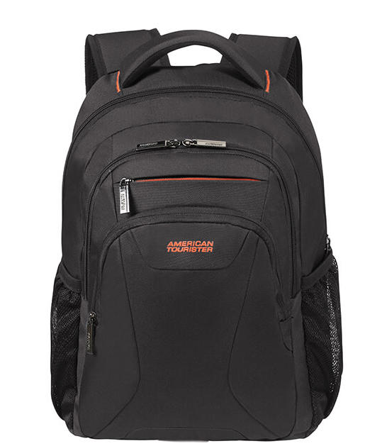 AMERICAN TOURISTER AT WORK Plecak na laptopa 14,1" CZARNY/POMARAŃCZOWY - Plecaki na laptopa do pracy
