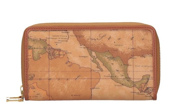 ALVIERO MARTINI PRIMA CLASSE Portafoglio GEO CLASSIC, podwójna komora zapinana na suwak NATURALNY - Portfele damskie