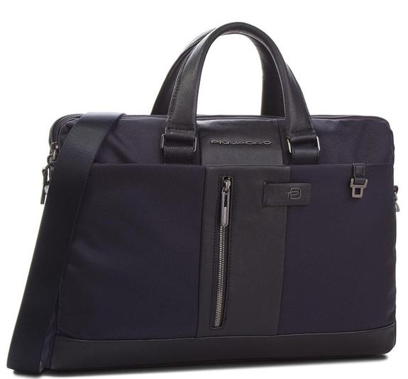 PIQUADRO BRIEF  Teczka na laptopa 15,6" niebieski - Teczki robocze