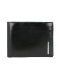 PIQUADRO BLUE SQUARE NIEBIESKI KWADRAT, sk&oacute;ra, z RFID - Portfele męskie