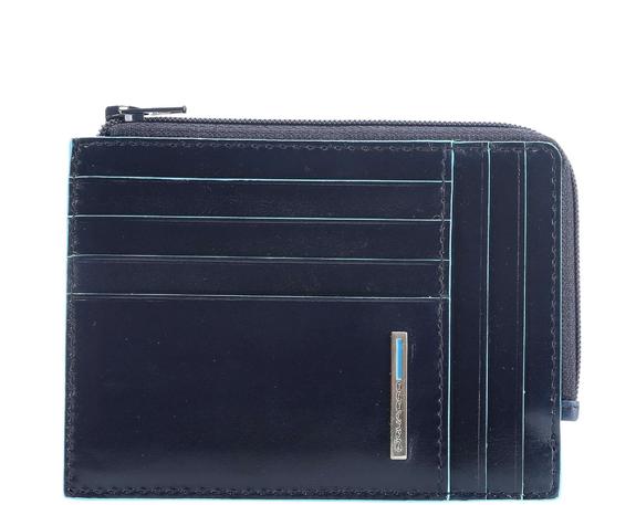 PIQUADRO BLUE SQUARE Portfel skórzany z RFID niebieski - Portfele męskie