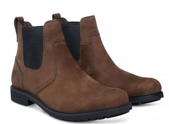 TIMBERLAND  STORMBUCKS Skórzane Botki Za Kostkę Ciemny brąz - Buty męskie