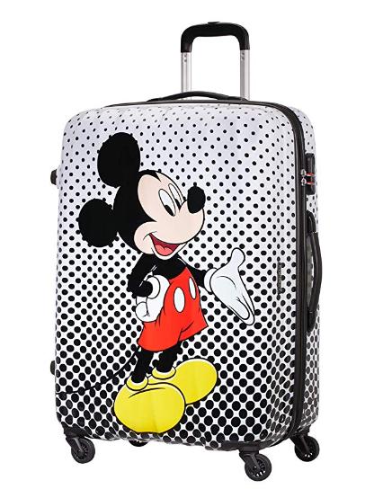 AMERICAN TOURISTER DISNEY LEGENDS Wózek średniej wielkości POLKA W KROPKI Z MYSZKĄ MIKI - Wózki twarde