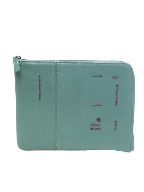 PIQUADRO  TOKYO Skórzane etui na iPada ZIELONY - Uchwyt i organizer na tablet