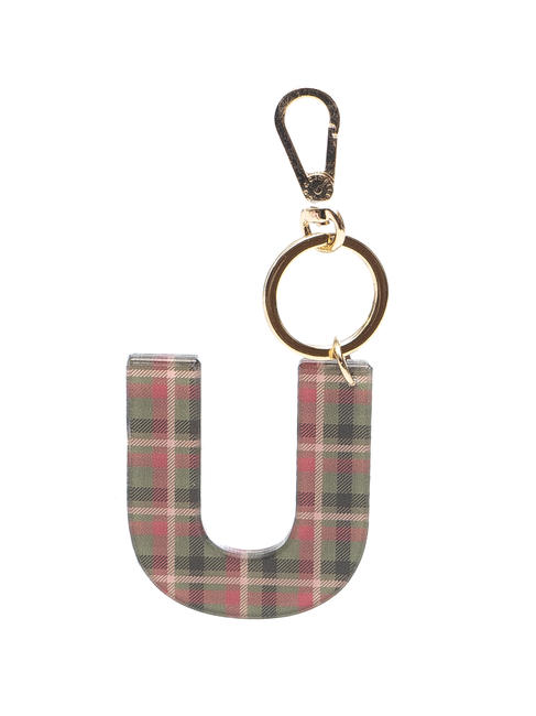 COCCINELLE  Brelok PLEXY TARTAN "U"  WIELOKOLOROWY.KAPIER - Brelok