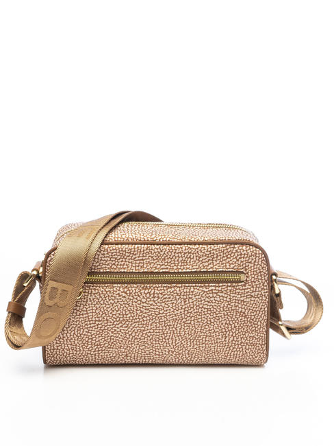 BORBONESE CAMERA CASE SMALL ECO LINE Mała torba na ramię beżowo-brązowy - Torby damskie