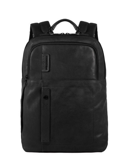 PIQUADRO P15 PLUS Plecak na laptopa 15,6", skóra Czarny - Plecaki na laptopa do pracy