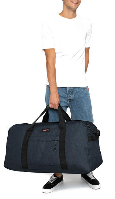TERMINAL + Torba podr&oacute;żna z paskiem na ramię potr&oacute;jny denim - Mn&oacute;stwo