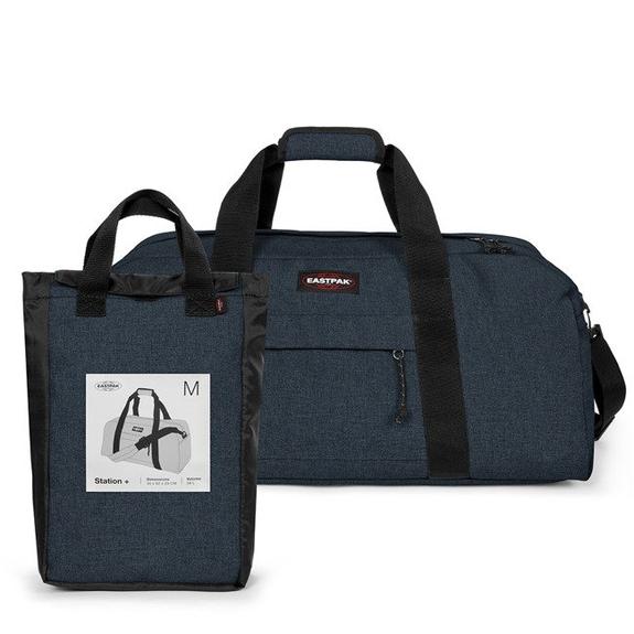 STATION + Torba podr&oacute;żna z paskiem na ramię potr&oacute;jny denim - Mn&oacute;stwo