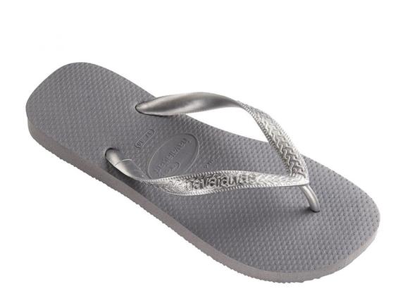 TOP TIRAS Klapki stalowy/szary - Buty damskie