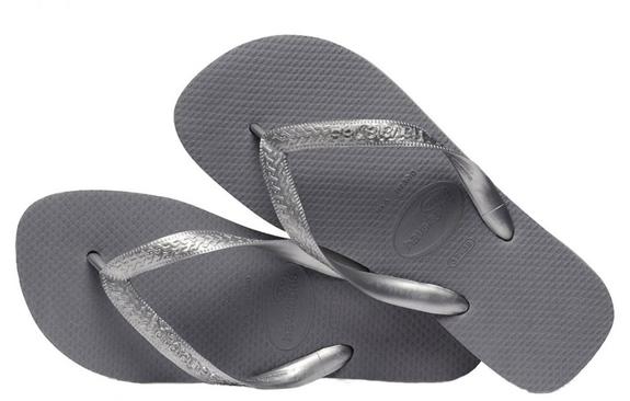 TOP TIRAS Klapki stalowy/szary - Buty damskie