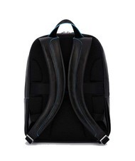 PIQUADRO BLUE SQUARE Plecak sk&oacute;rzany na laptopa 14" Czarny - Plecaki na laptopa do pracy - 3