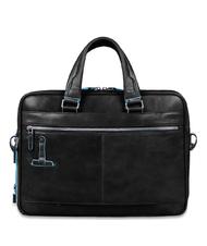 PIQUADRO BLUE SQUARE Sk&oacute;rzana teczka na laptopa 14" Czarny - Teczki robocze - 5