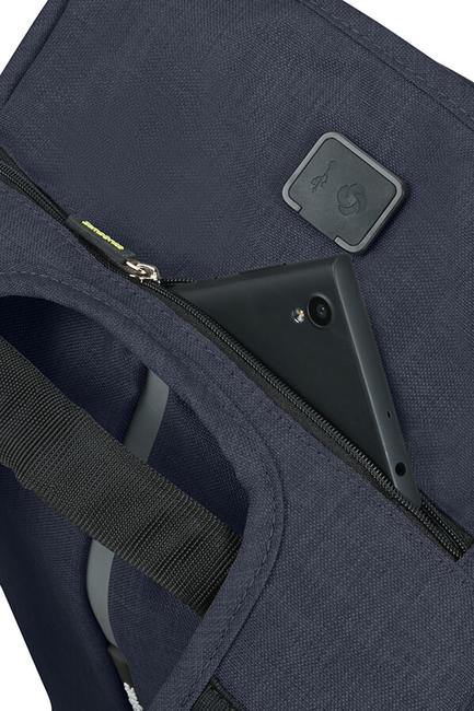 SECURIPAK  Plecak z systemem antykradzieżowym, uchwyt na komputer 15,6" Zaćmienie niebieskie - Plecaki na laptopa do pracy