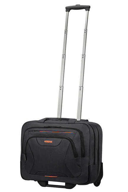 Trolley Pilota AT WORK, uchwyt na tablet i komputer 15,6" CZARNY/POMARAŃCZOWY - W&oacute;zek pilotażowy