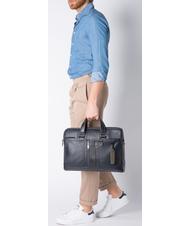 PIQUADRO Cartella URBAN, uchwyt na komputer 15,6", ze sk&oacute;ry Czarny - Teczki robocze - 9