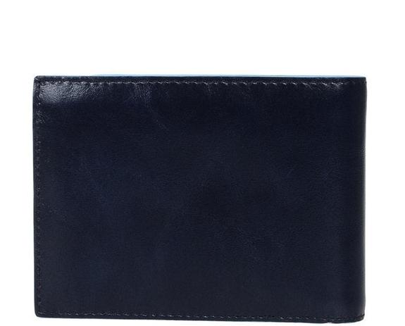 BLUE SQUARE NIEBIESKI KWADRAT, sk&oacute;ra, z RFID niebieski - Portfele męskie