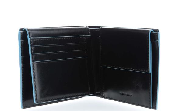 BLUE SQUARE Portfel sk&oacute;rzany z klapką Czarny - Portfele męskie