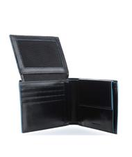 PIQUADRO BLUE SQUARE Portfel sk&oacute;rzany z klapką Czarny - Portfele męskie - 3