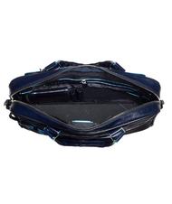PIQUADRO BLUE SQUARE Sk&oacute;rzana teczka na laptopa 14" niebieski - Teczki robocze - 4