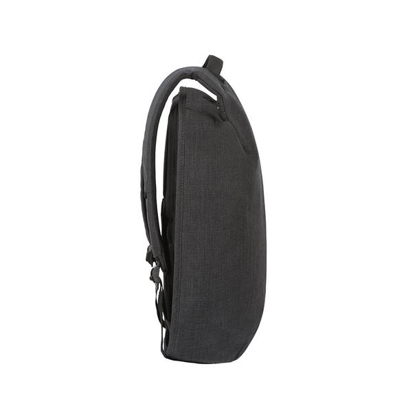 SECURIPAK  Plecak z systemem antykradzieżowym, uchwyt na komputer 15,6" STAL CZARNA - Plecaki na laptopa do pracy