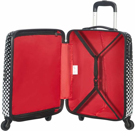 Trolley DISNEY LEGENDS, bagaż podręczny MYSZKA MINNIE POLKA KROPKI - Bagaż podręczny