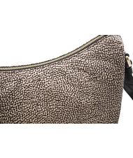 BORBONESE LUNA BAG SMALL ECO LINE Torba na ramię OP/NATURALNY/CZARNY - Torby damskie - 5