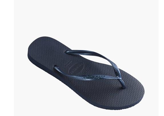 SLIM Klapki granatowy - Buty damskie
